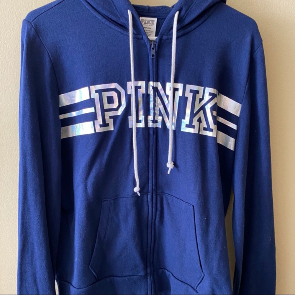 PINK holographic zip up